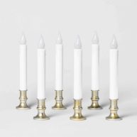 Wondershop 6ct Battery Operated LED Christmas Candolier Warm White with Antique Gold Base