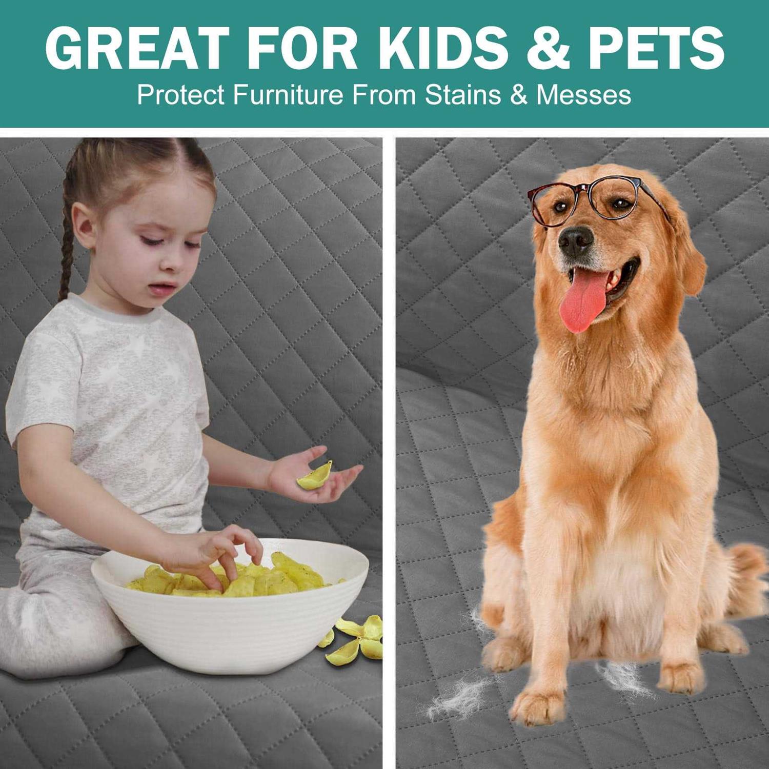 Sanmadrola 100% Waterproof Sofa Cover Machine Washable Couch Cover Non Slip Furniture Protector Slipcover for Dogs - Image 2