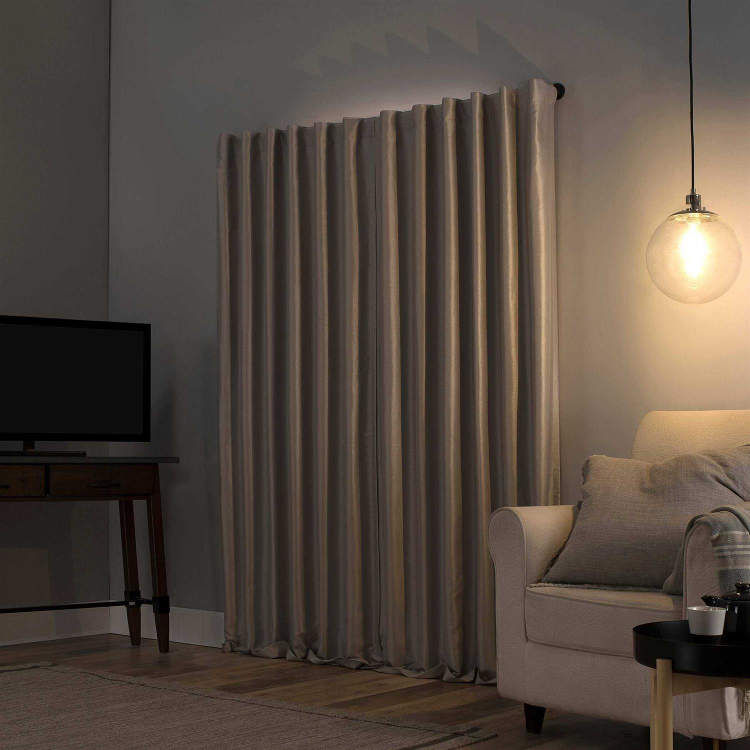 Sun Zero Evelina Faux Dupioni Silk Thermal Extreme 100% Blackout Back Tab Curtain Panel - Image 5