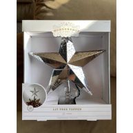 Wondershop 10in Lit Mercury Star Christmas Tree Topper