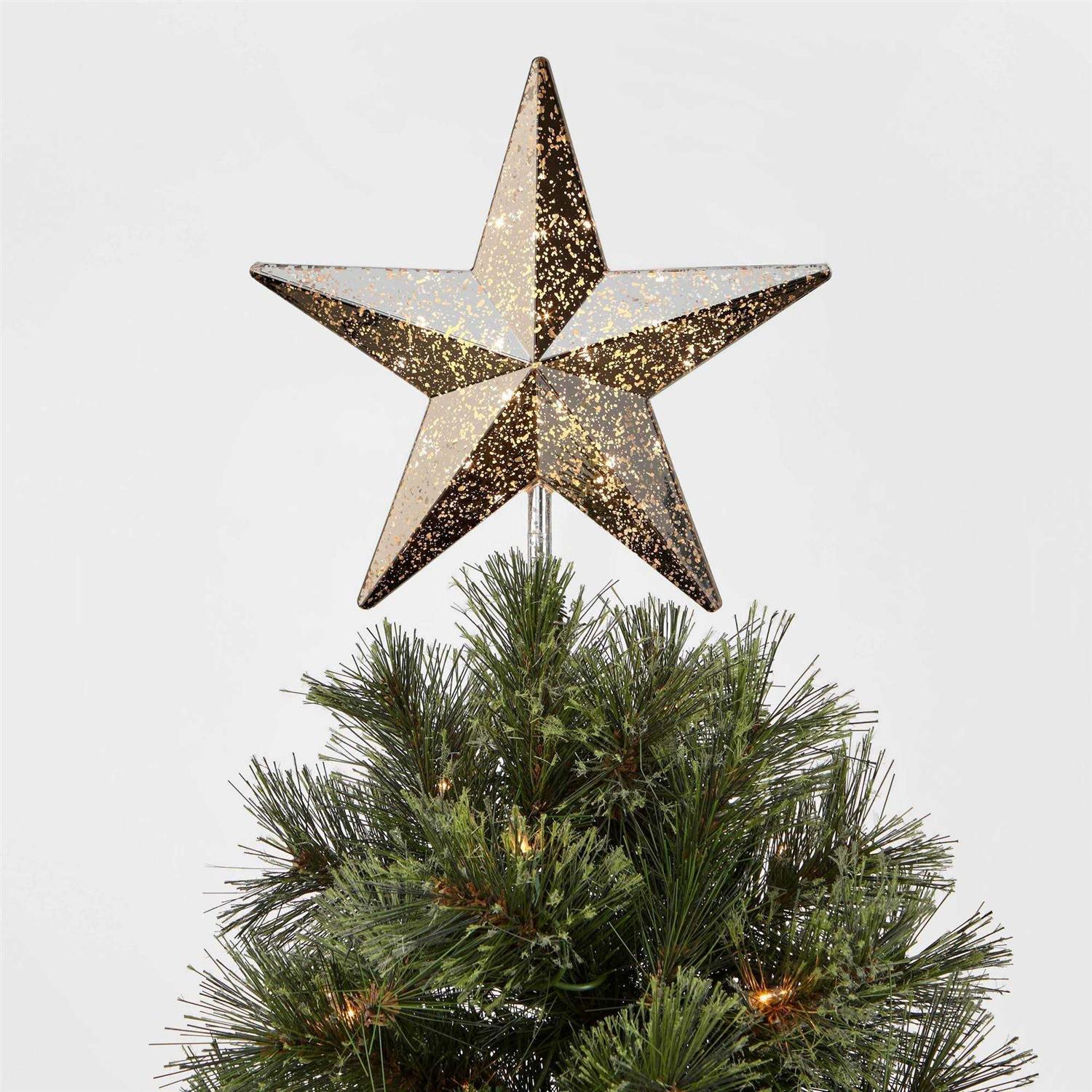 Wondershop 10in Lit Mercury Star Christmas Tree Topper - Image 2