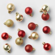 Wondershop 25ct Round Mini Christmas Tree Ornament Set