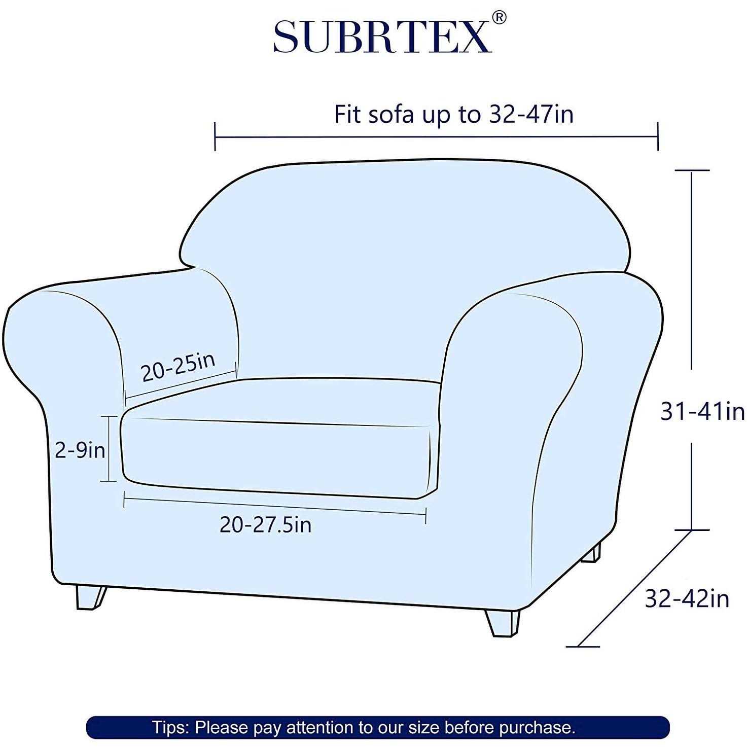 Subrtex 2-Piece Stretch Sofa Slipcover - Image 2