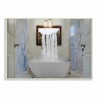 Stupell Bathtub Waterfall Abstract Bathroom Photograph Wall Art