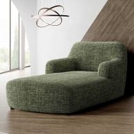 Stretch Chaise Lounge Slipcover Easy to Clean & Durable Microfibra Collection PAULATO by GA.I.CO. Upholstery