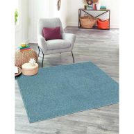 Unique Loom Everyday Shag Plush Area Rug Blue