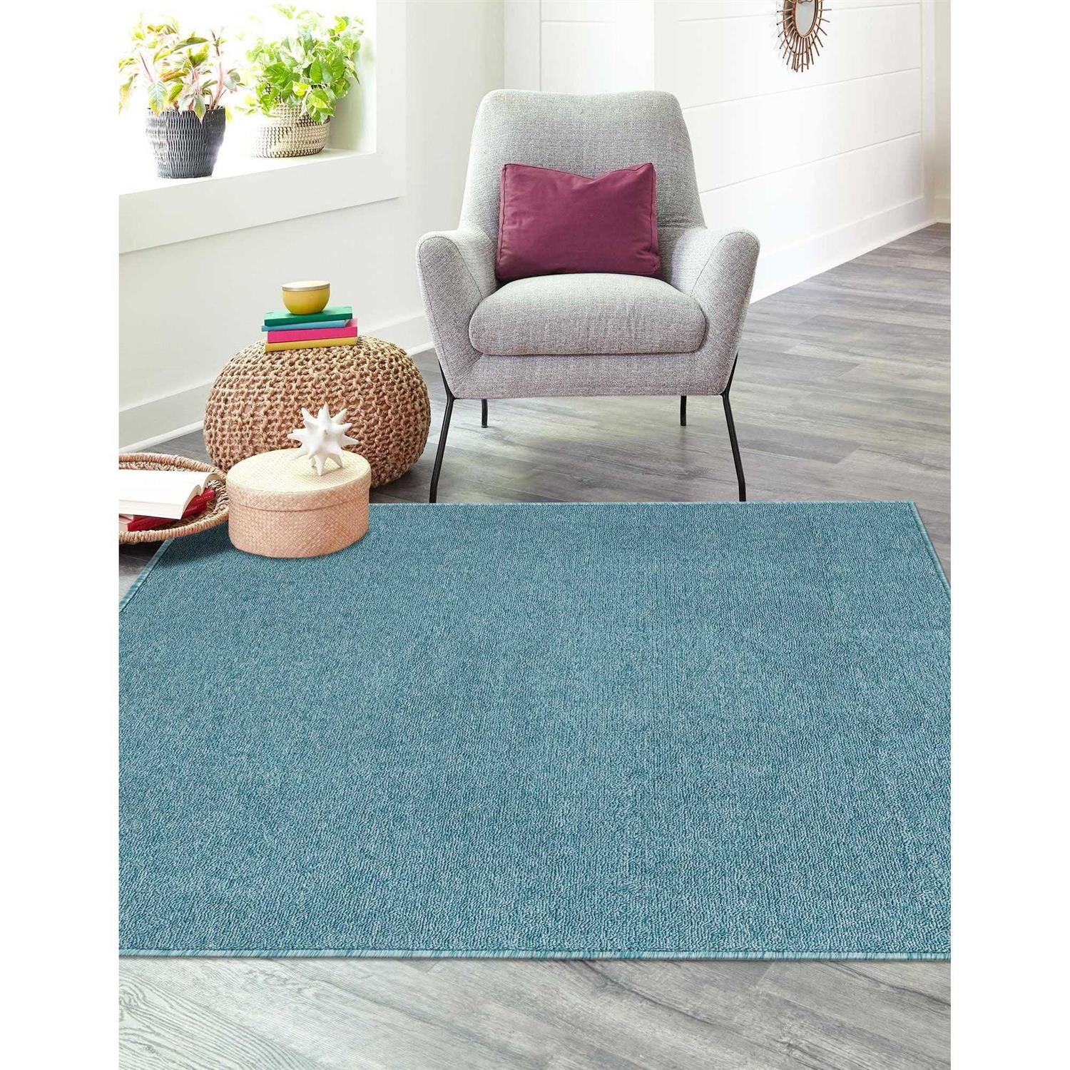 Unique Loom Everyday Shag Plush Area Rug Blue - Image 5