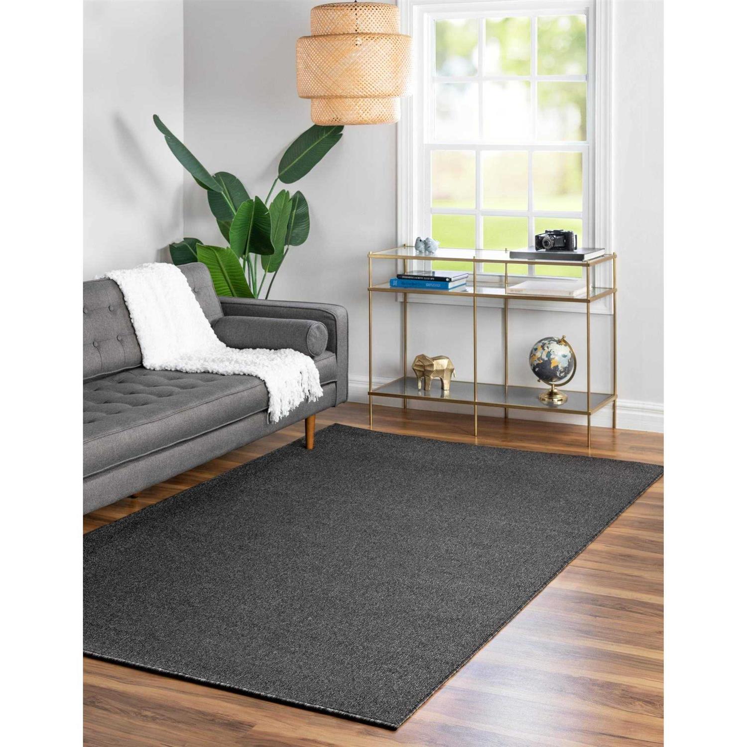 Unique Loom Everyday Shag Plush Area Rug Blue - Image 4