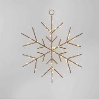 Wondershop Christmas LED Gold Snowflake Novelty Sculpture with Warm White Twinkle Lights