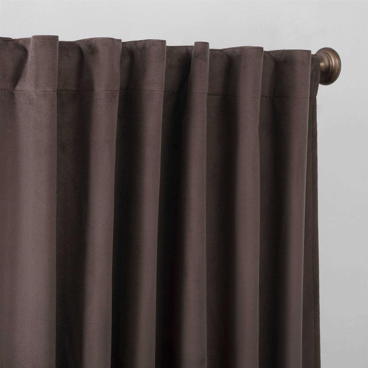Sun Zero Amherst Velvet Noise Reducing Thermal Extreme Blackout Back Tab Curtain Panel - Image 3