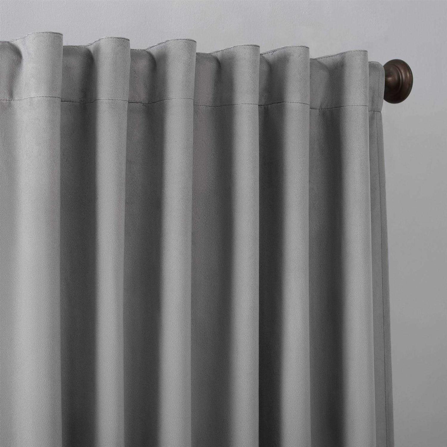 Sun Zero Amherst Velvet Noise Reducing Thermal Extreme Blackout Back Tab Curtain Panel - Image 4