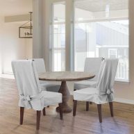 Sure Fit Farmhouse Basketweave Dining Chair Slipcover