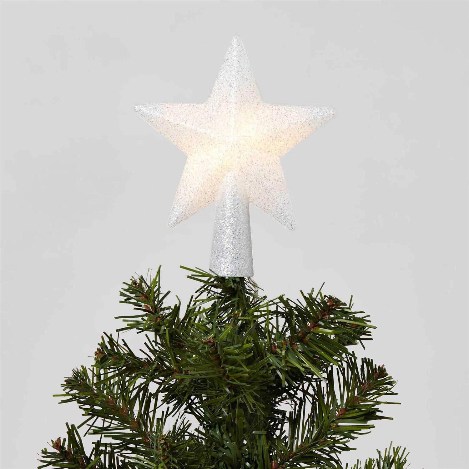 Wondershop Glitter Mini Christmas Tree Topper with Separate battery pack Lead in Wire