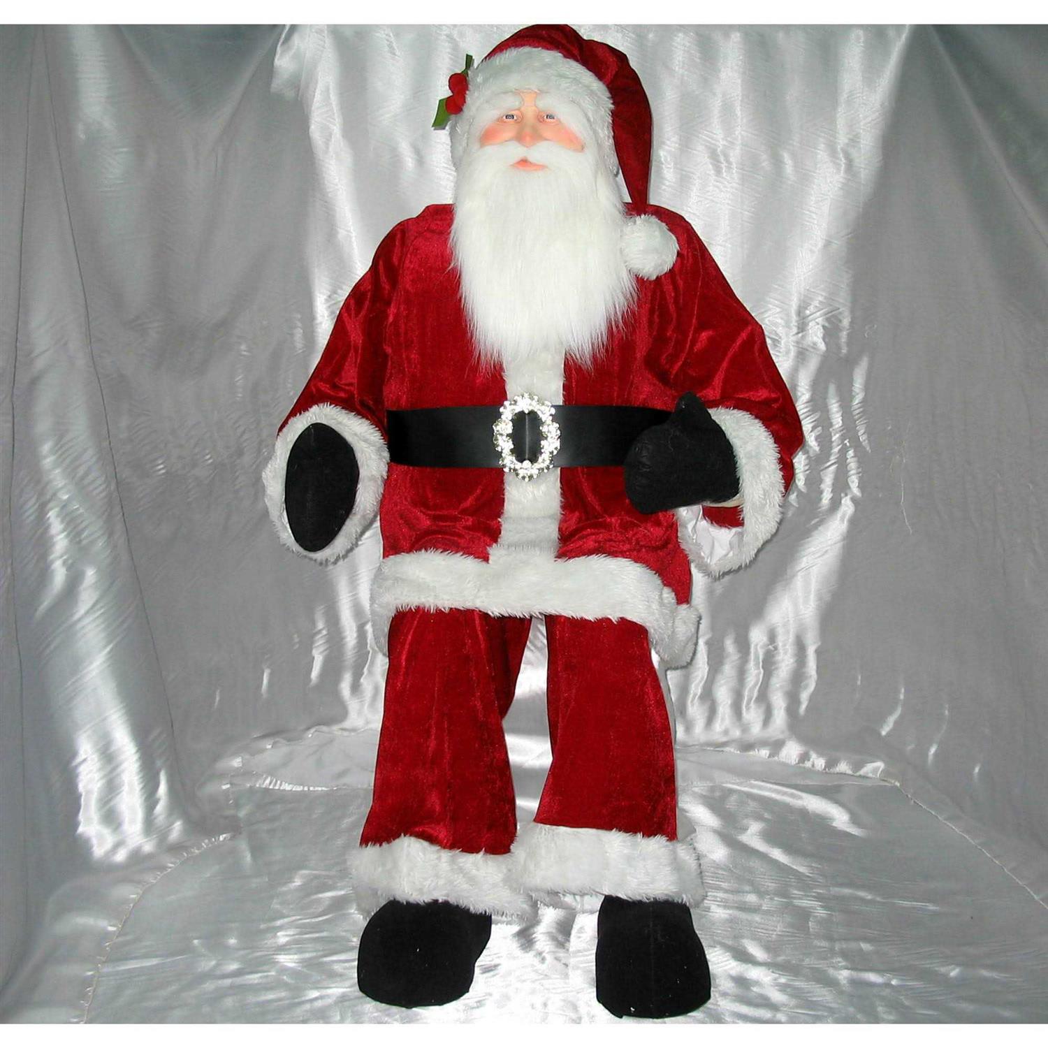 Vickerman 6′ Red Velvet Standing or Sitting Santa - Image 5