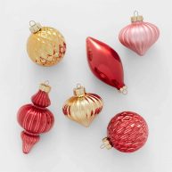 Wondershop Glass Christmas Tree Ornament Set 10pc