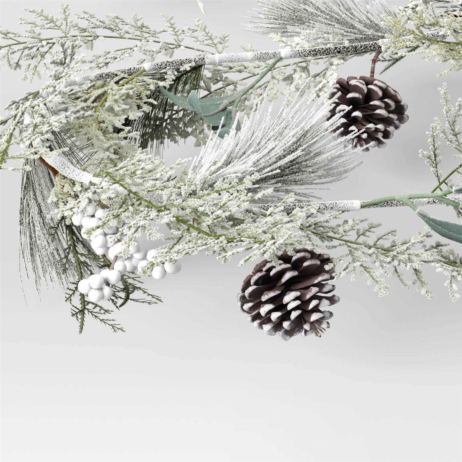 Threshold Artificial Christmas Garland Heavy Flocked - Image 3