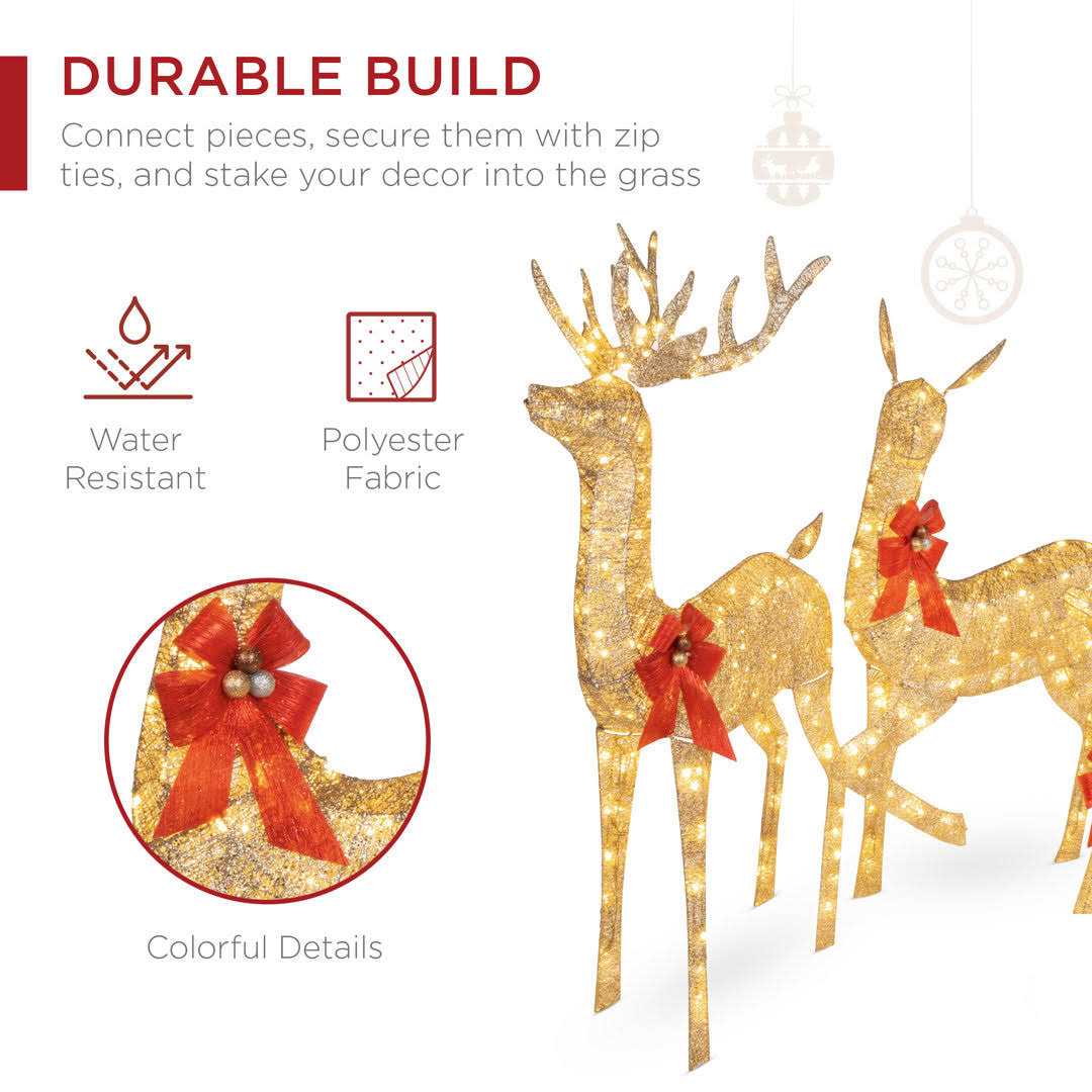 The Holiday Aisle® 3 Piece Christmas Deer Light Display Set - Image 4