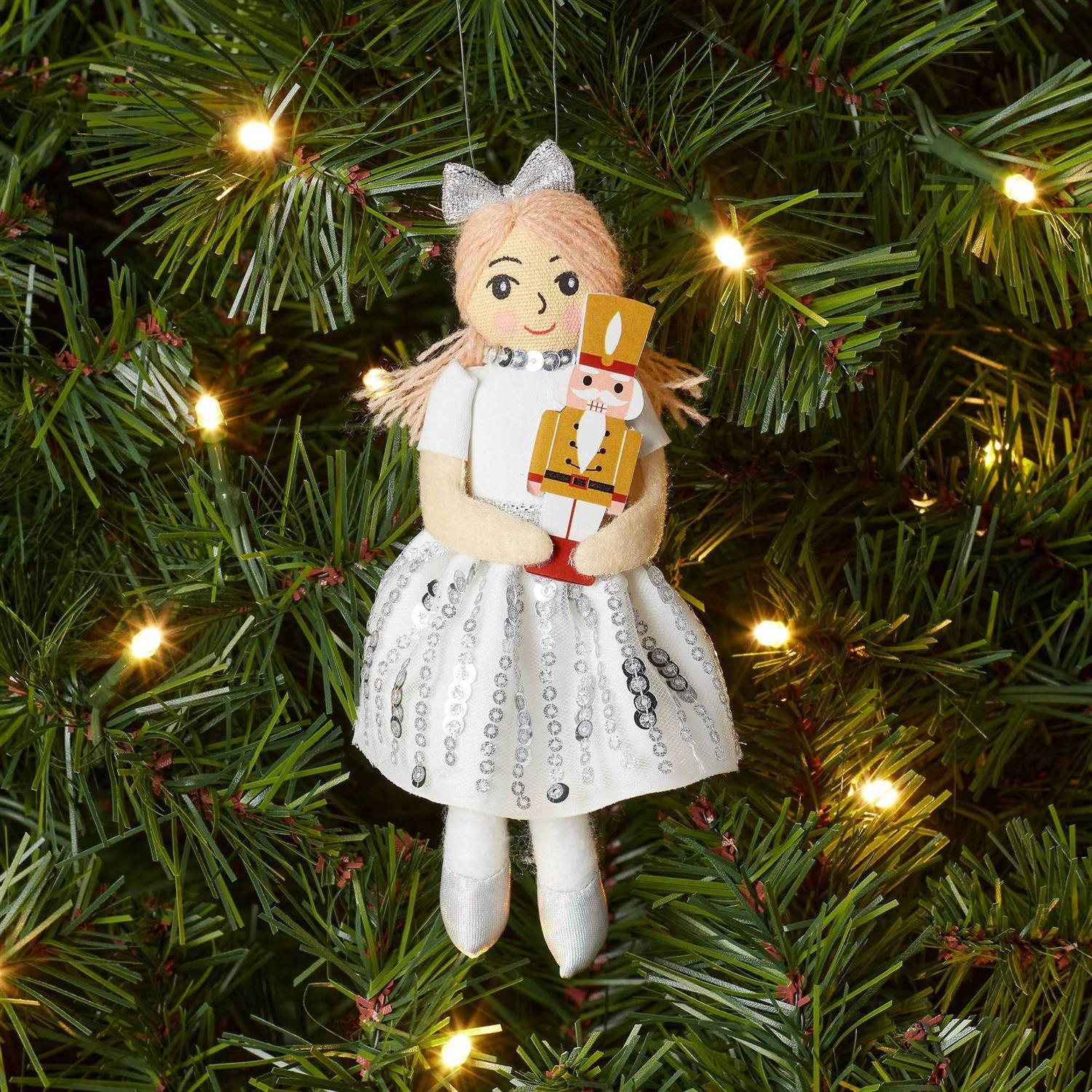 Wondershop Fabric Elk Pillow Christmas Tree Ornament - Image 2