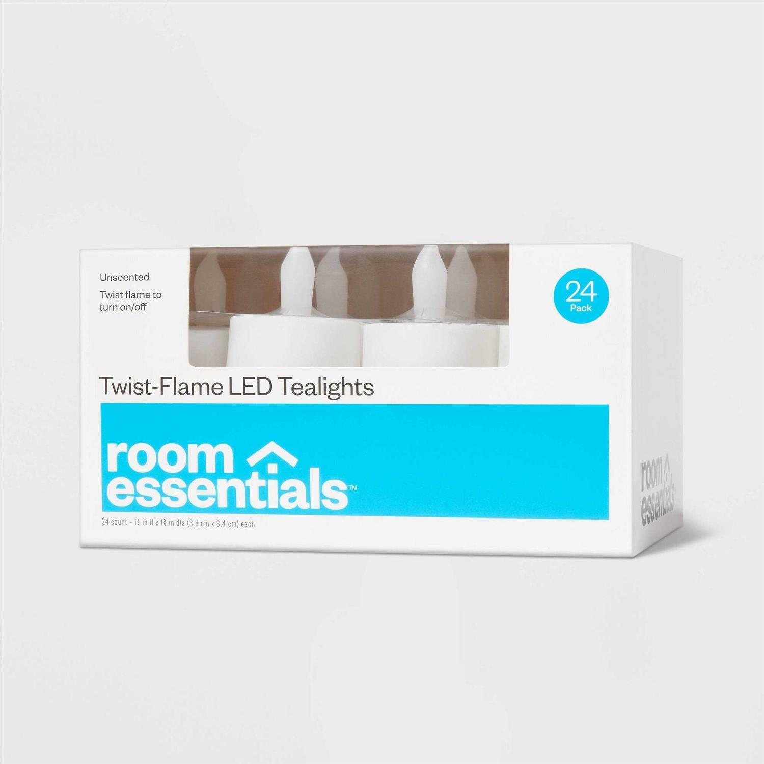 Room Essentials Twist-Flame LED Tealight Candles