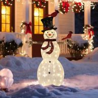 Veikous 5 ft. Warm LED Snowman Christmas
