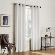 Sun Zero 2-Pack Arlo Textured Thermal Insulated Grommet Curtain Panel Pair