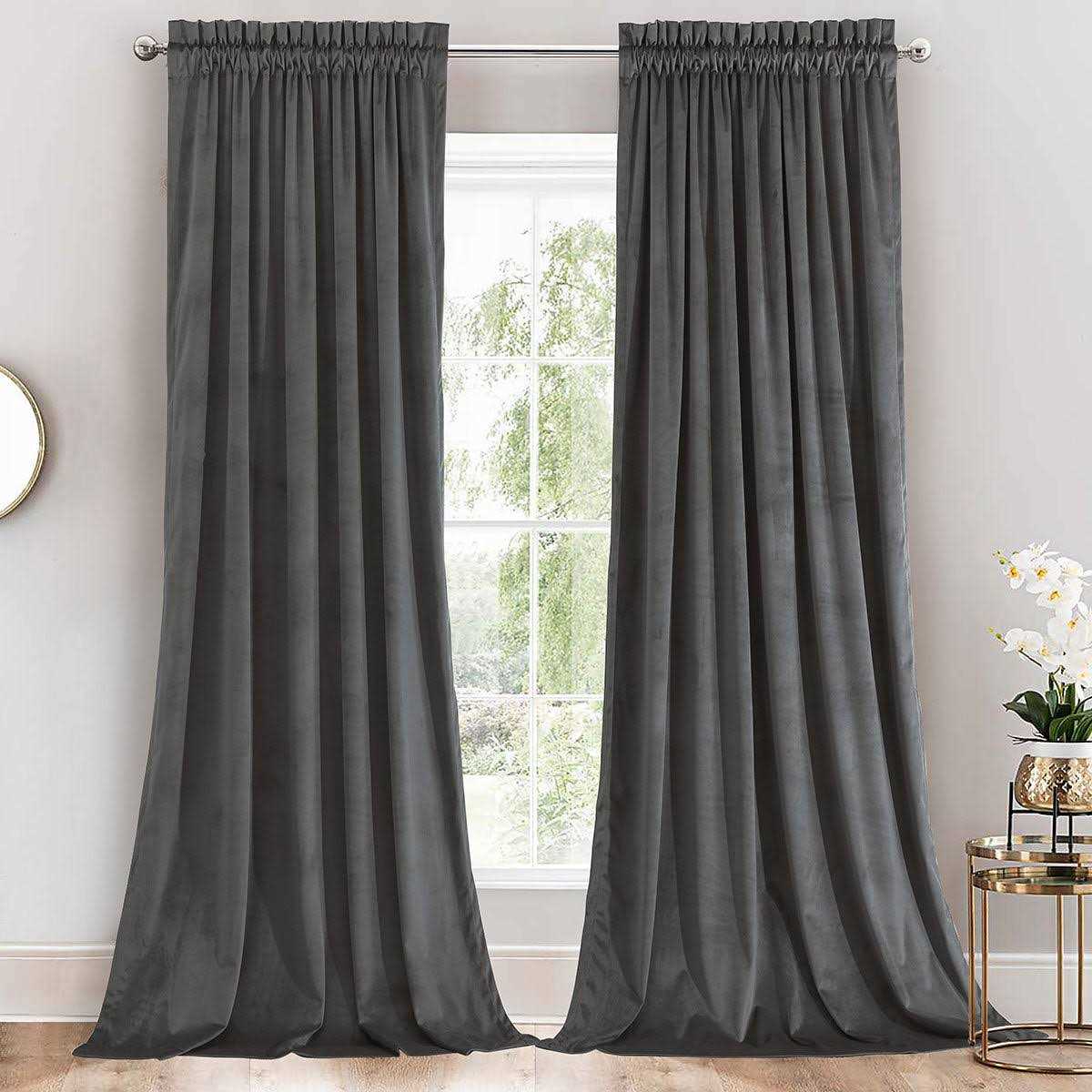 Royal Tradition Heavyweight Velvet-Grommet Curtain Panels