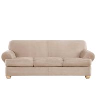 Ultimate Heavyweight Stretch Suede T-Cushion Sofa Slipcover Sure Fit