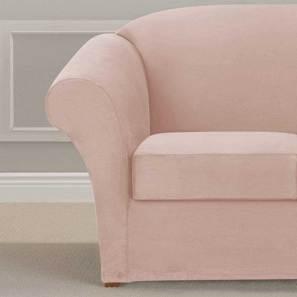 Ultimate Heavyweight Stretch Suede T-Cushion Sofa Slipcover Sure Fit - Image 4
