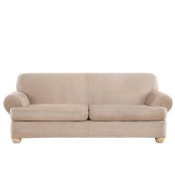Ultimate Heavyweight Stretch Suede T-Cushion Sofa Slipcover Sure Fit