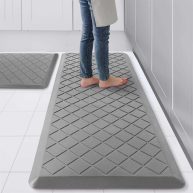 WEZVIX Non-Skid Kitchen Rugs and Mats Anti Fatigue Kitchen Mat 2 PCS