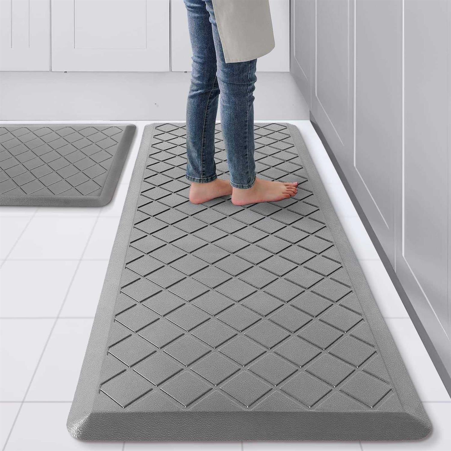 WEZVIX Non-Skid Kitchen Rugs and Mats Anti Fatigue Kitchen Mat 2 PCS