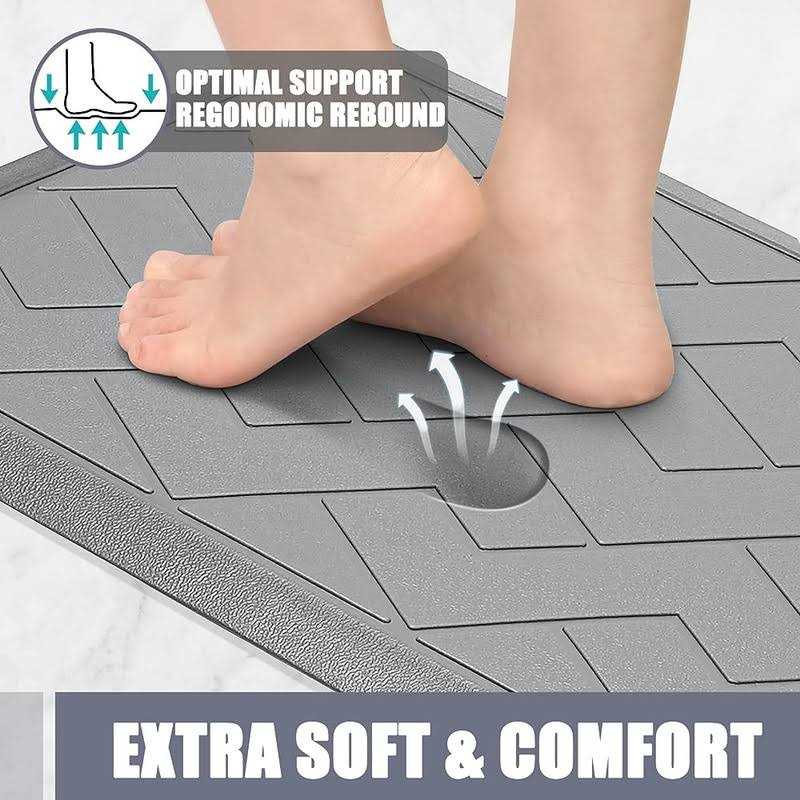 WEZVIX Non-Skid Kitchen Rugs and Mats Anti Fatigue Kitchen Mat 2 PCS - Image 3