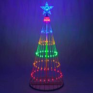 Wintergreen Lighting 14-Function LED Light Show Cone Christmas Tree