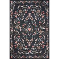 Rifle Paper Co. x Loloi Black Maison Tuileries Area Rug