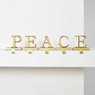 Wondershop 5pk Metal PEACE Christmas Stocking Holder