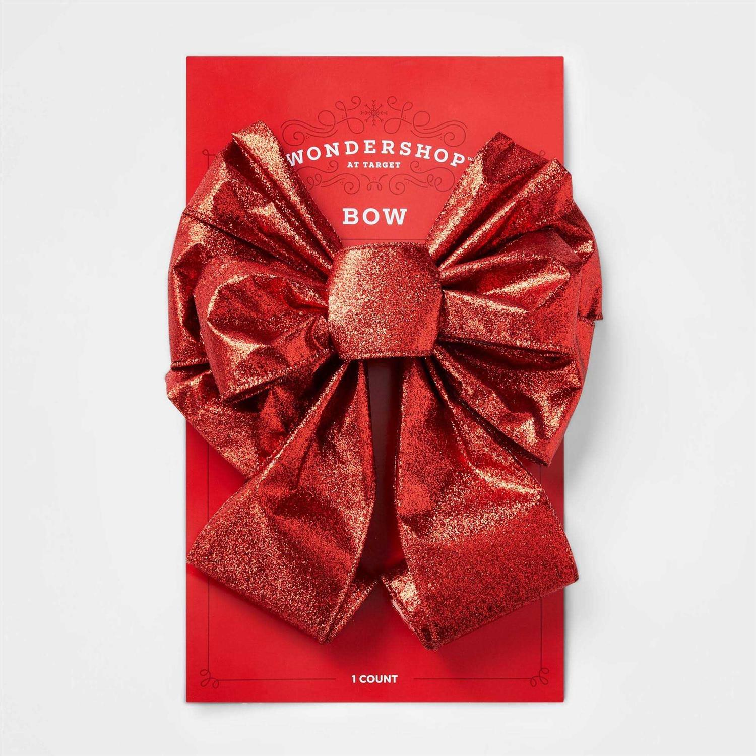 Wondershop Gold Glitter Topper Bow - Image 2