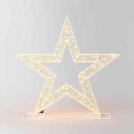 Wondershop Open Box 36 LED Crystal Ice Star Christmas Novelty Sculpture Light Warm