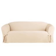 Sure Fit Heavyweight Cotton Duck One Piece Sofa Slipcover