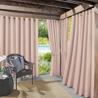 Sun Zero Sailor Indoor Outdoor UV Protectant Room Darkening Grommet Curtain Panel
