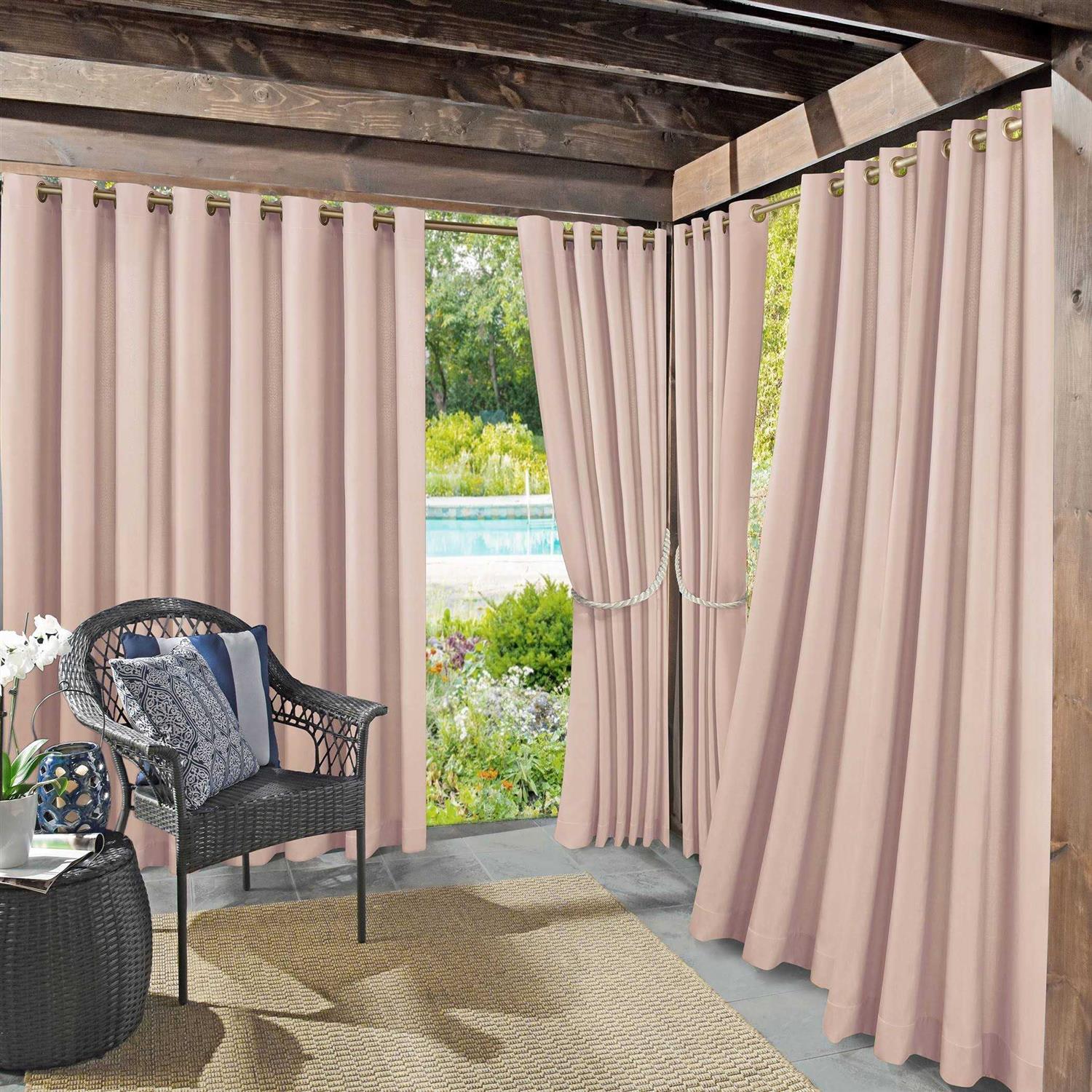 Sun Zero Sailor Indoor Outdoor UV Protectant Room Darkening Grommet Curtain Panel - Image 4