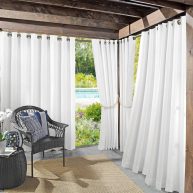 Sun Zero Sailor Indoor Outdoor UV Protectant Room Darkening Grommet Curtain Panel