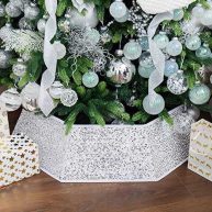 XmasExp Christmas Tree Collar Sequin Tree Skirt for Christmas Holiday Home Decor Xmas Tree Ring Stand Base Cover