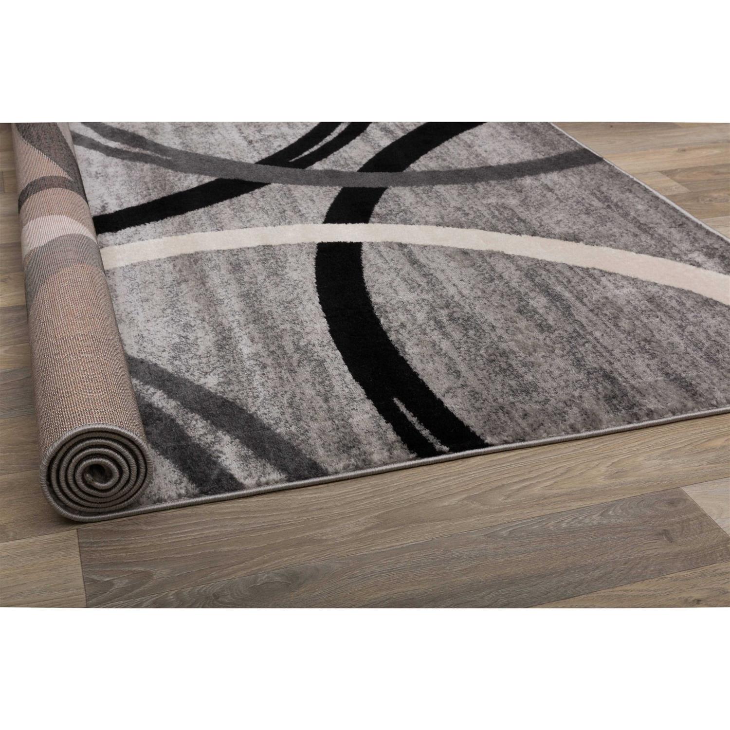 World Rug Gallery Modern Abstract Circles Design Area Rug - Image 2