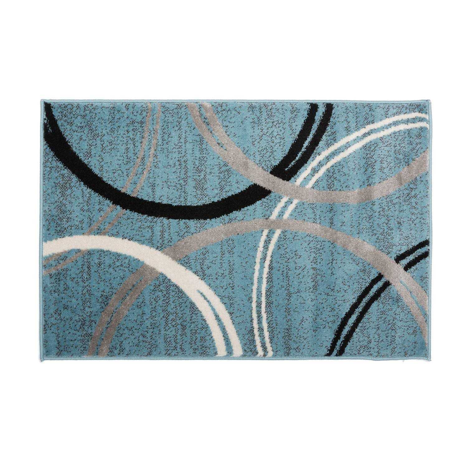 World Rug Gallery Modern Abstract Circles Design Area Rug - Image 3