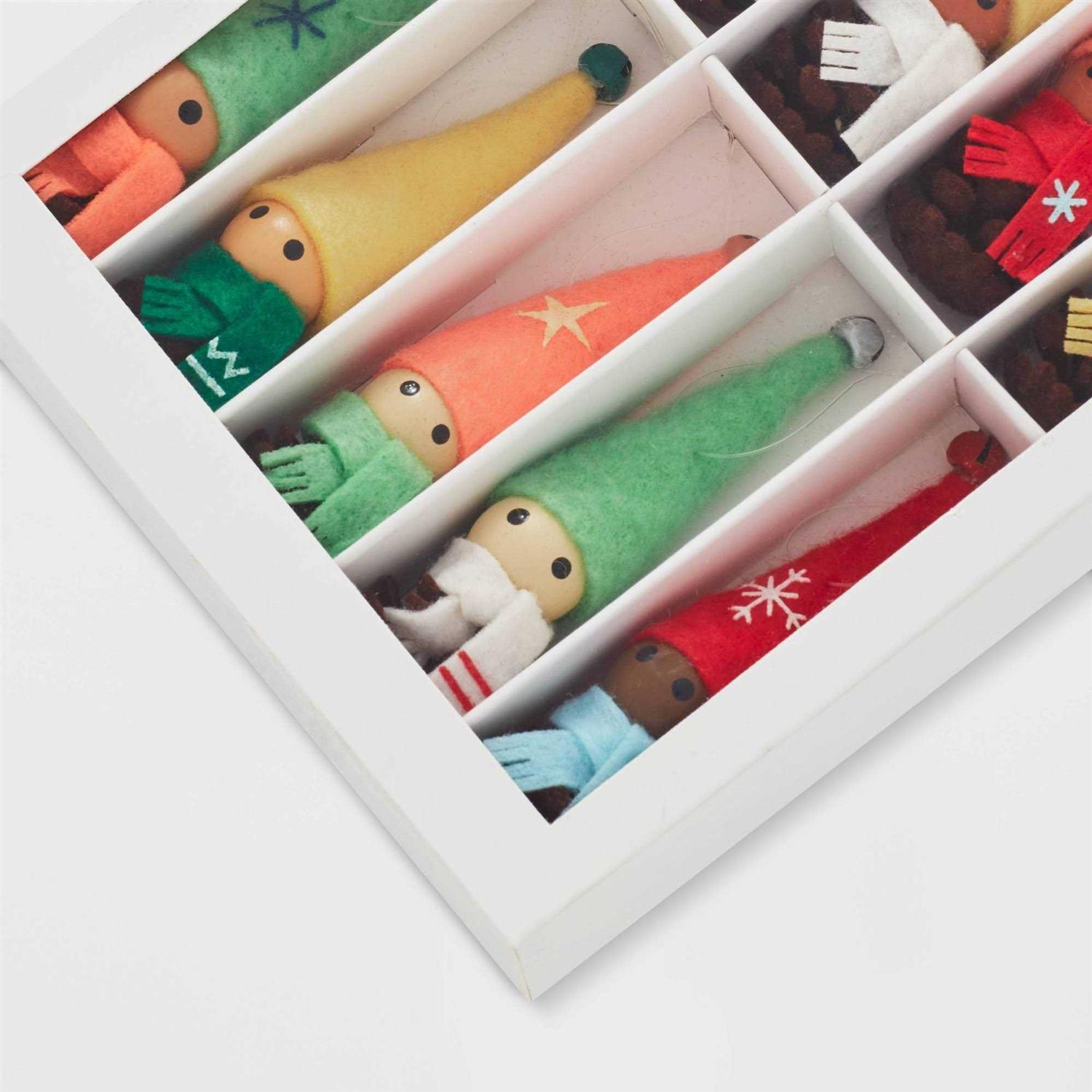 Wondershop Fabric and Pinecone Elves Christmas Tree Ornament Set 10pc Assorted - Image 3