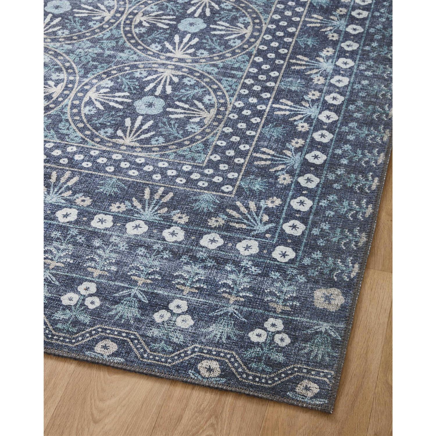 Rifle Paper Co. x Loloi Blue Maison Rosette Area Rug - Image 3