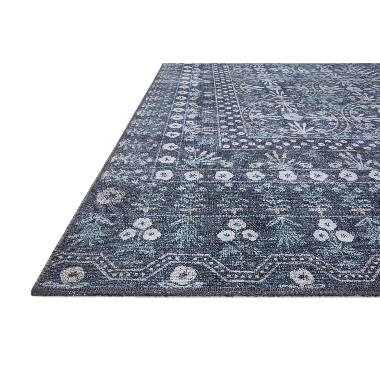 Rifle Paper Co. x Loloi Blue Maison Rosette Area Rug - Image 5