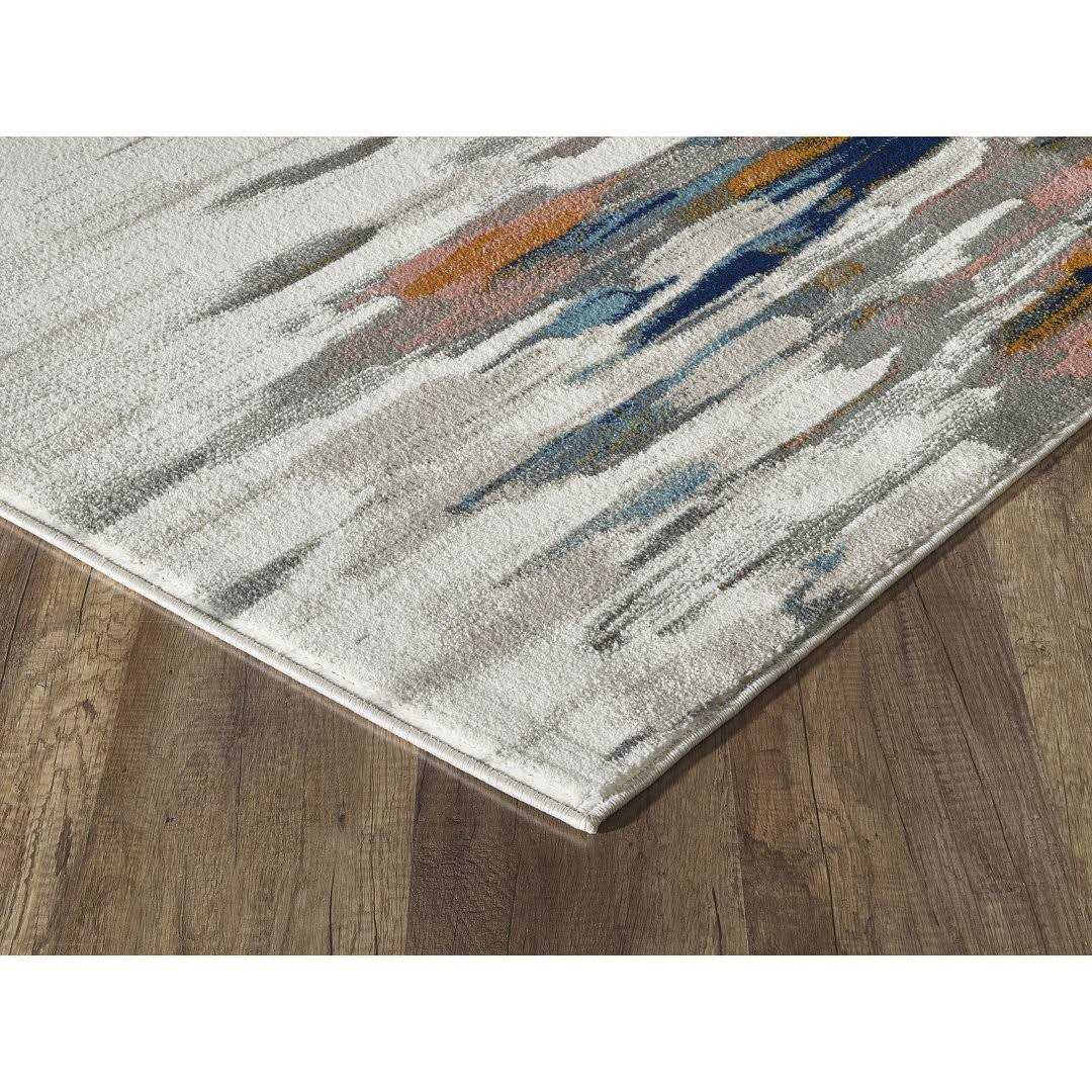 Seldovia Abstract Orange/Blue Area Rug Wrought Studio Rug - Image 5