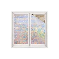 Volcanics Window Privacy Film Static Window Clings Vinyl 3D Window Decals Window Stickers Rainbow Window Film for Glass Door Heat Control Anti Uv