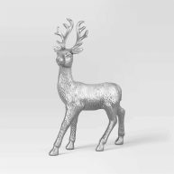 Wondershop 12.5 Metallic Plastic Standing Deer Animal Christmas Figurine